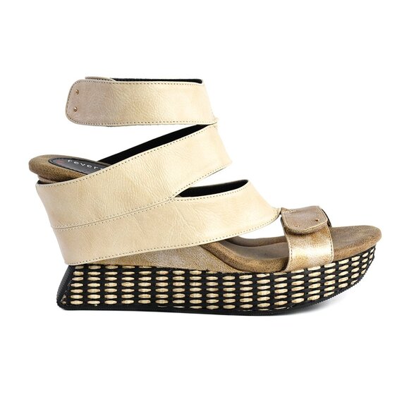 Raina - Cream flips to Black - Modzori 4 Way Reversible Sandal - Picture 6 of 14